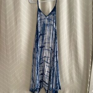 Blue and White Tie-Dye Dress